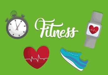 over background. fitness lifestyle concept. colorful design. vector illustration