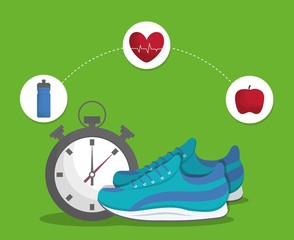 over background. fitness lifestyle concept. colorful design. vector illustration