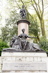 Sculpture in one of the squares of London