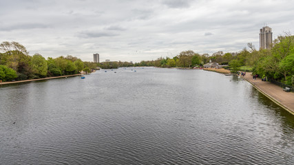 Lake in the center of St James's Park in London