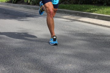 triathlon , course à pied