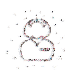 People walking in a nurse . 3D rendering.