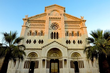 Fototapeta na wymiar St. Nicholas Cathedral in Monaco, where Princess Grace (Grace Kelly) married Prince Rainier