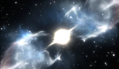Supernova-Explosion mit sanduhrförmiger Gasblase © Peter Jurik