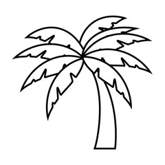 Beach palm tree icon vector illustration graphic design