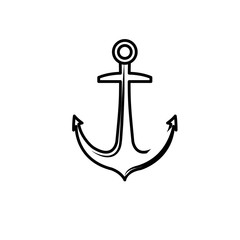 Anchor marine symbol icon vector illustration graphic design