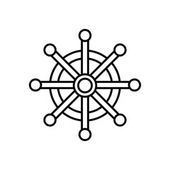 Steering ship boat icon vector illustration graphic design