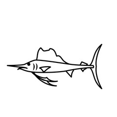 Fish marine animal icon vector illustration graphic design