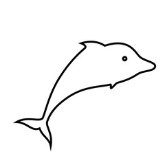Dolphin marine animal icon vector illustration graphic design