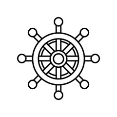 Steering ship boat icon vector illustration graphic design