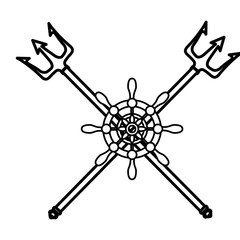 Steering ship boat icon vector illustration graphic design