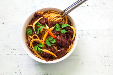 Thai beef noodles