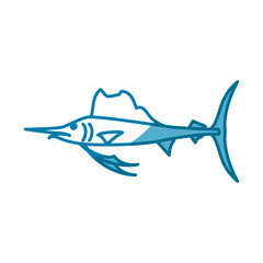 Fish marine animal icon vector illustration graphic design