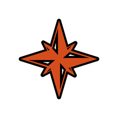 Obraz premium Nautical rose navigation icon vector illustration graphic design