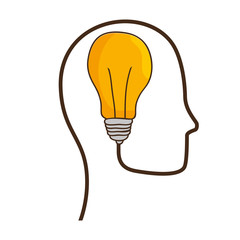 Bulb and big ideas icon vector illustration graphic design