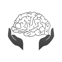 Human brain intelligence icon vector illustration graphic design