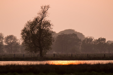 Sonnenuntergang am Teich