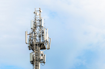 Large Communications Tower on a Blue Sky