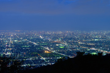Fototapeta na wymiar 大阪の夜景　信貴生駒スカイラインからの眺め