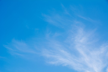 Blue sky with cloud, clean energy power, clear weather background