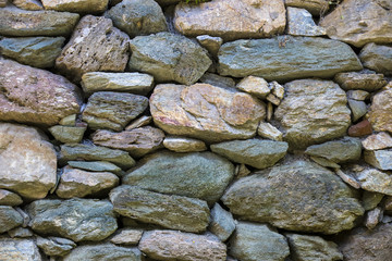 Background of an old stone brick wall close-up