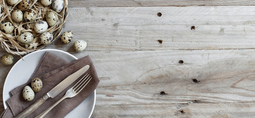 Rustic Easter table setting