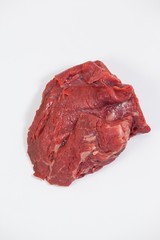 Sirloin chop against white background