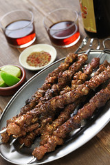 chinese spicy cumin lamb skewers, yang rou chuan