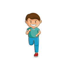 little boy athlete character vector illustration design