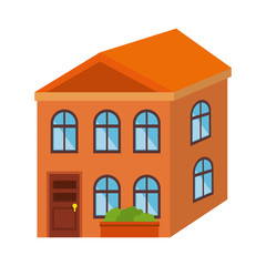 cute building exterior icon vector illustration design