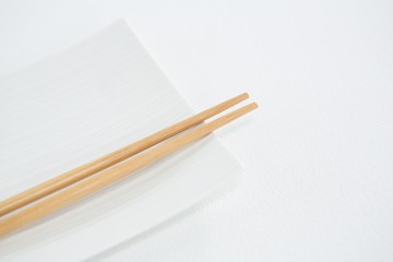 Chopstick with empty plate
