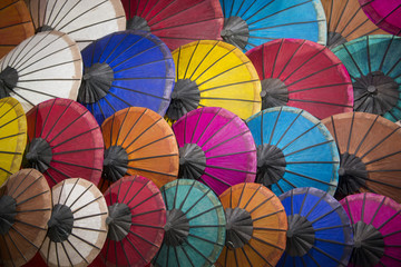 LAOS LUANG PRABANG NIGHTMARKET UMBRELLA