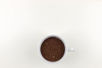 Tasse Kaffeepulver