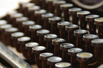 Vintage keyboard of typewriter