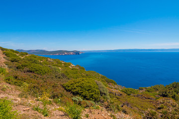 Fototapeta na wymiar Amazing coast in the sun, Sardinia, Italy