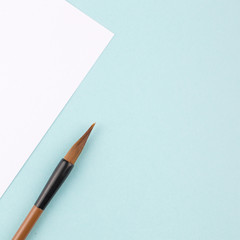 Chinese calligraphy brush for traditional writing. Square