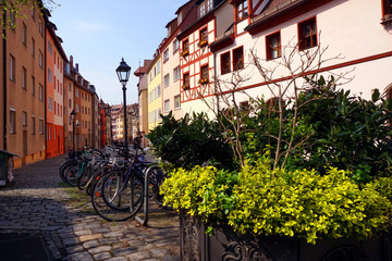 Small street in the center of city Nuremberg © MNaniti