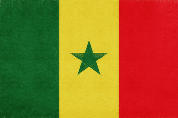 Flag of Senegal with a grunge look.