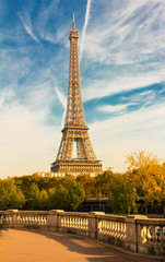 The famous Eiffel Tower ,Paris, France.