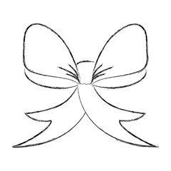 bow ribbon decorative icon vector illustration design