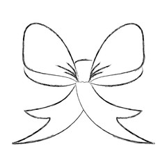 bow ribbon decorative icon vector illustration design