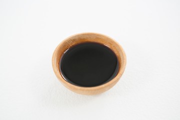 Soy sauce bowl on white background
