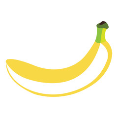 Isolated banana on a white background, Vector illustration
