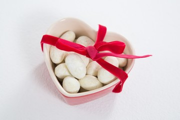 Desserts in heart-shaped box