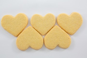 Close-up of heart shape cookies
