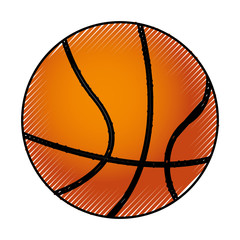 basketball balloon isolated icon vector illustration design