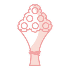 bouquet of roses icon vector illustration design