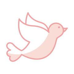 dove drawing isolated icon vector illustration design