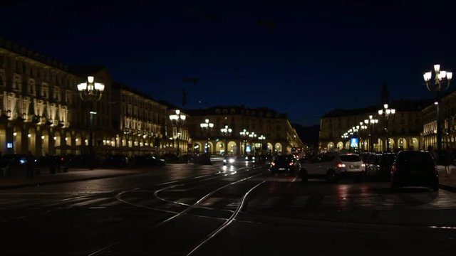 Turin time lapse Piazza Vittorio