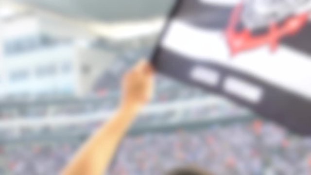Fans at Soccer Stadium - Blur